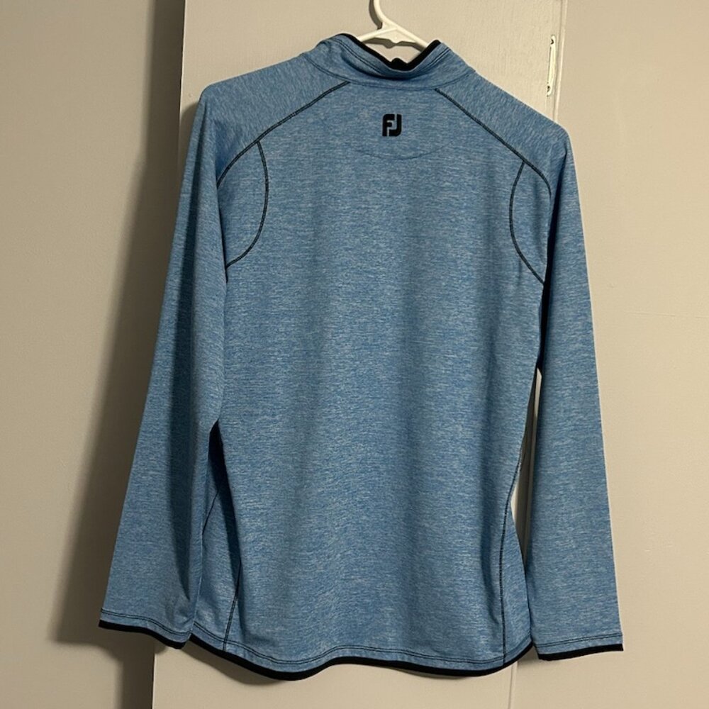 FootJoy Heathered Blue 1/4 Quarter Zip Golf Pullover Women's Size L - Picture 8 of 12
